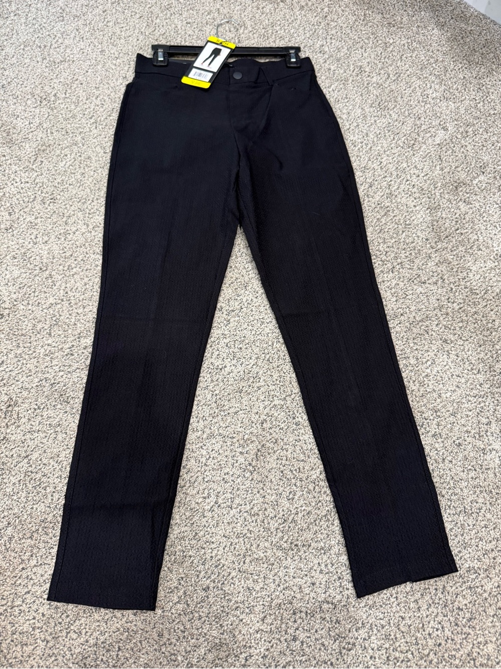 Mario Serrani Black Straight-Leg Dress Pants